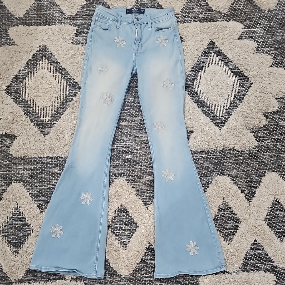Hollister Blue Flare Star Jeans